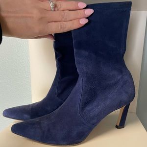 Stuart Weitzman - Navy blue heeled boots